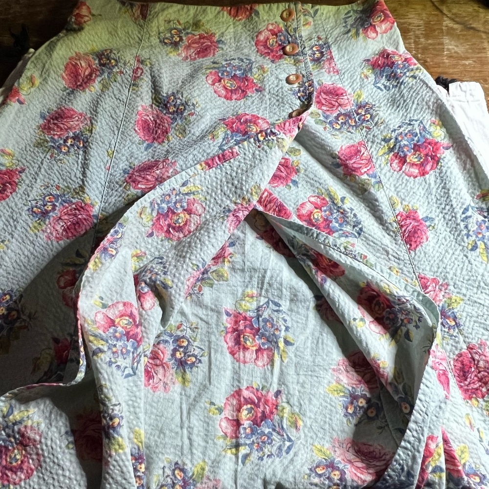 Ralph Lauren Cottage Core Sweeping A-line Prairie Floral Skirt Cotton Sz 10 - Picture 5 of 13